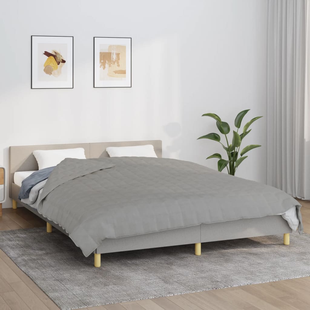 Couverture lestée Gris 200×200 cm 9 kg Tissu