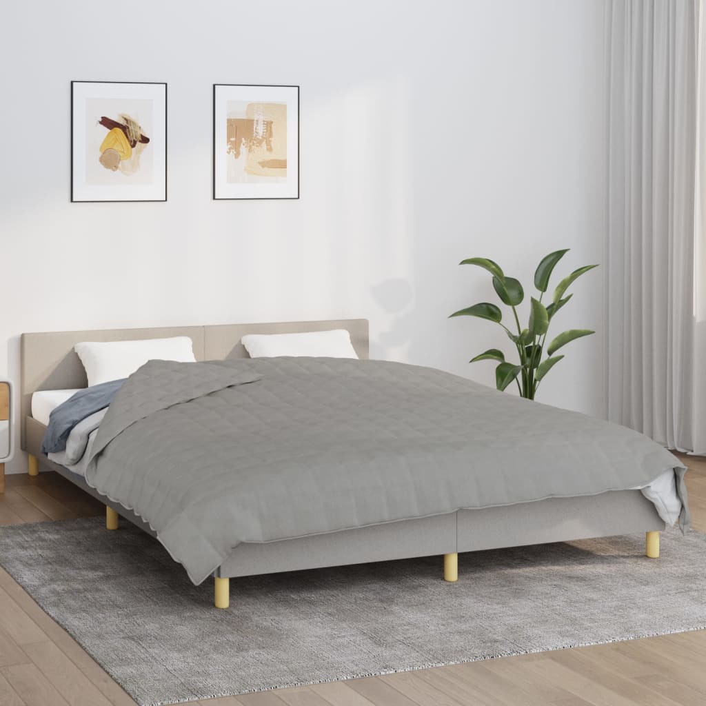 Couverture lestée Gris 200×225 cm 9 kg Tissu