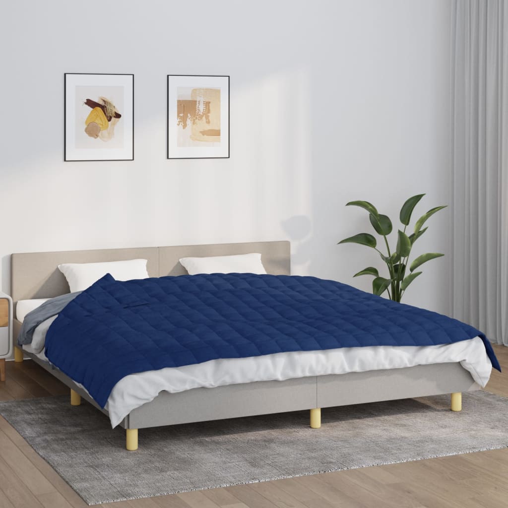 Couverture lestée Bleu 155×220 cm 11 kg Tissu