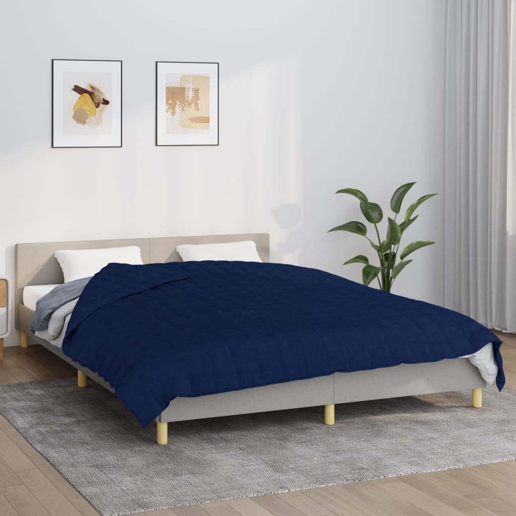 Couverture lestée Bleu 200×200 cm 9 kg Tissu