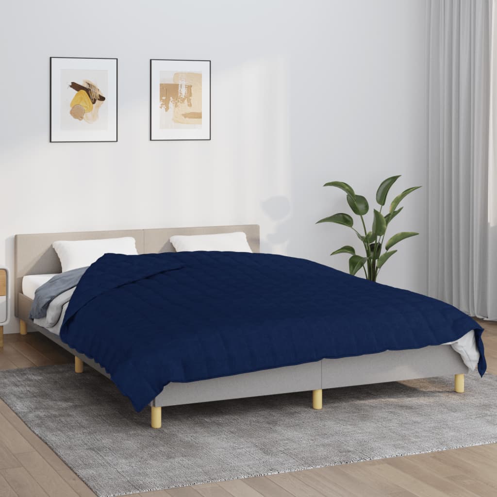 Couverture lestée Bleu 200×225 cm 9 kg Tissu