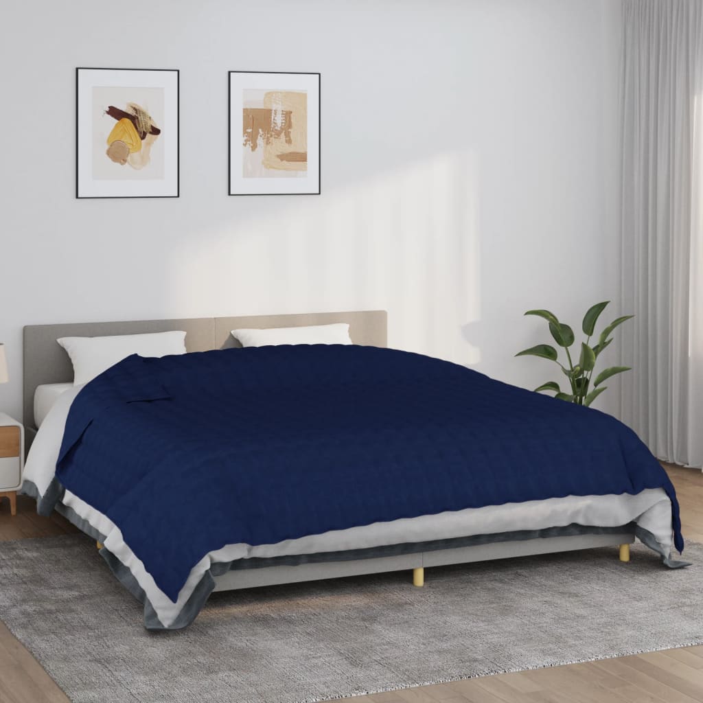 Couverture lestée Bleu 220×260 cm 11 kg Tissu