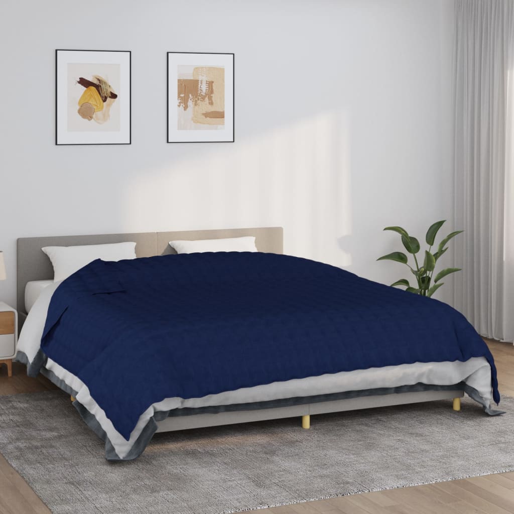 Couverture lestée Bleu 220×260 cm 15 kg Tissu