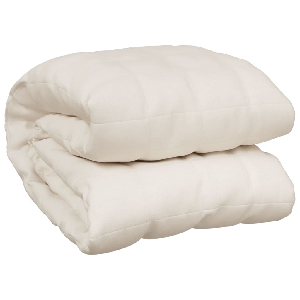 Couverture lestée Crème clair 200×225 cm 13 kg Tissu