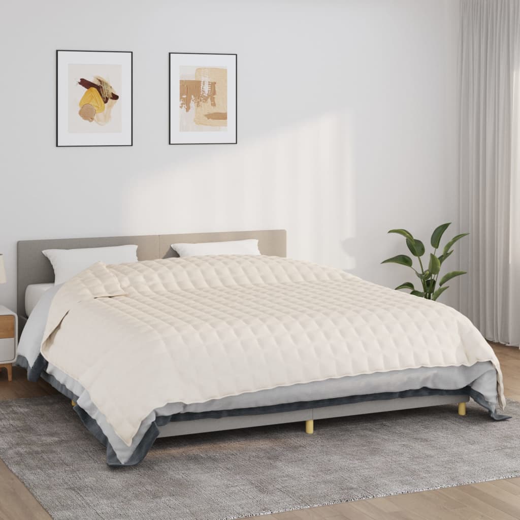 Couverture lestée Crème clair 220×260 cm 11 kg Tissu