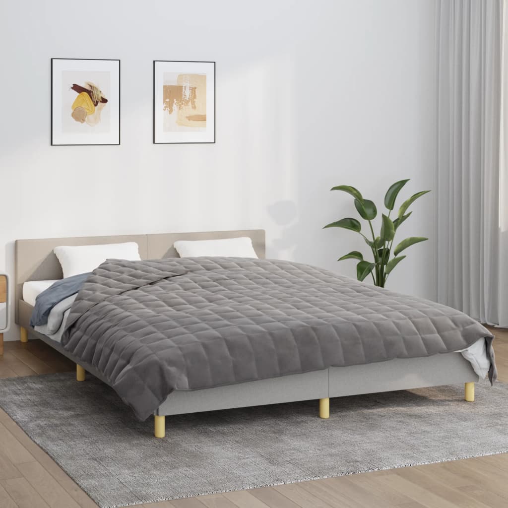 Couverture lestée Gris 200×200 cm 9 kg Tissu