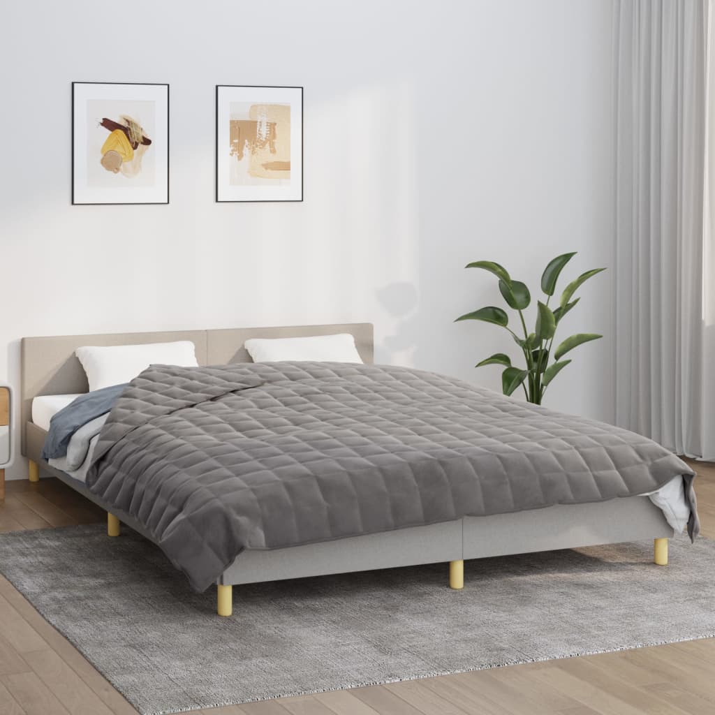 Couverture lestée Gris 200×225 cm 9 kg Tissu