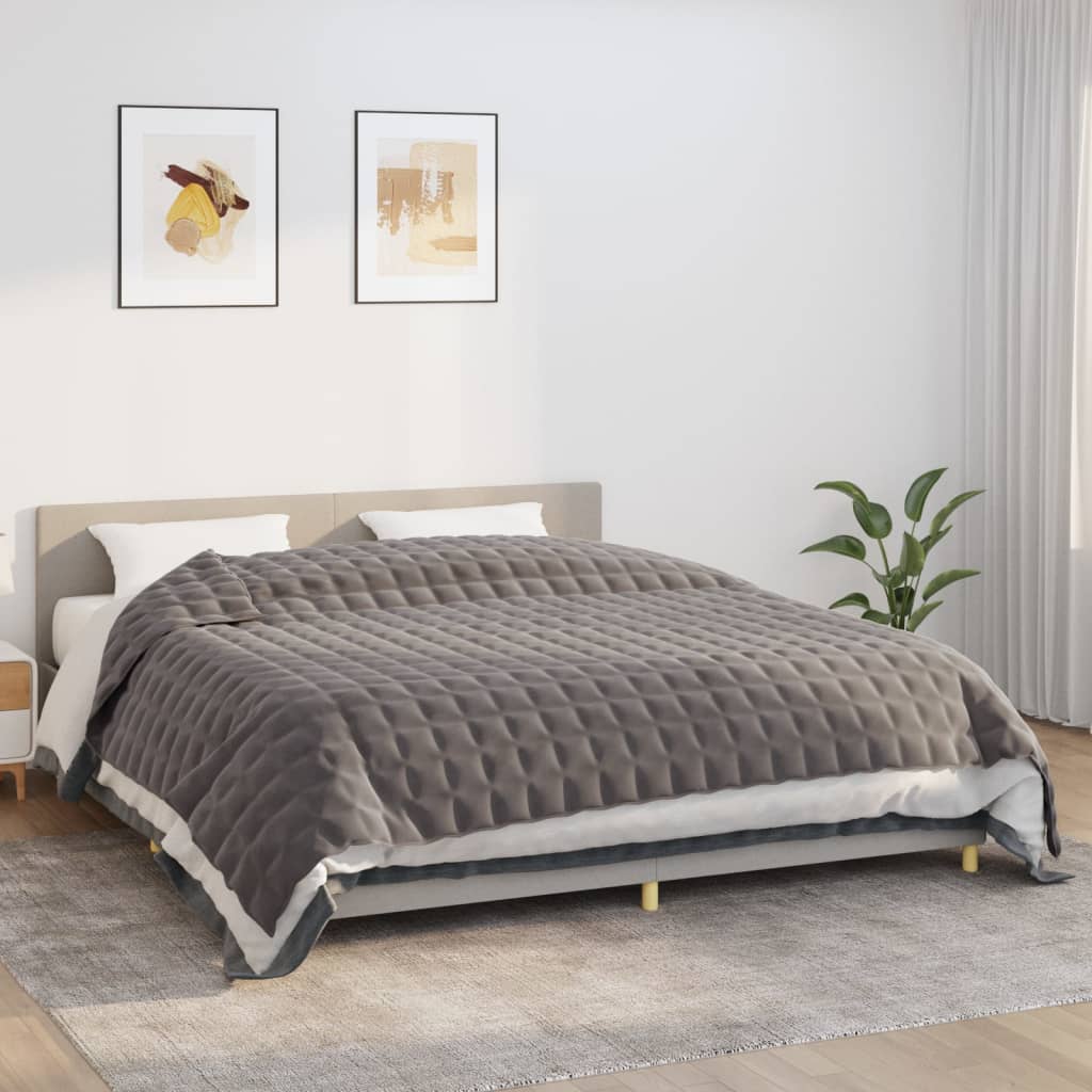 Couverture lestée Gris 220×260 cm 11 kg Tissu