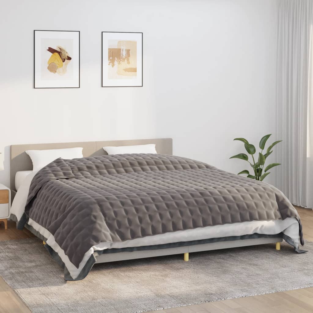 Couverture lestée Gris 235×290 cm 15 kg Tissu