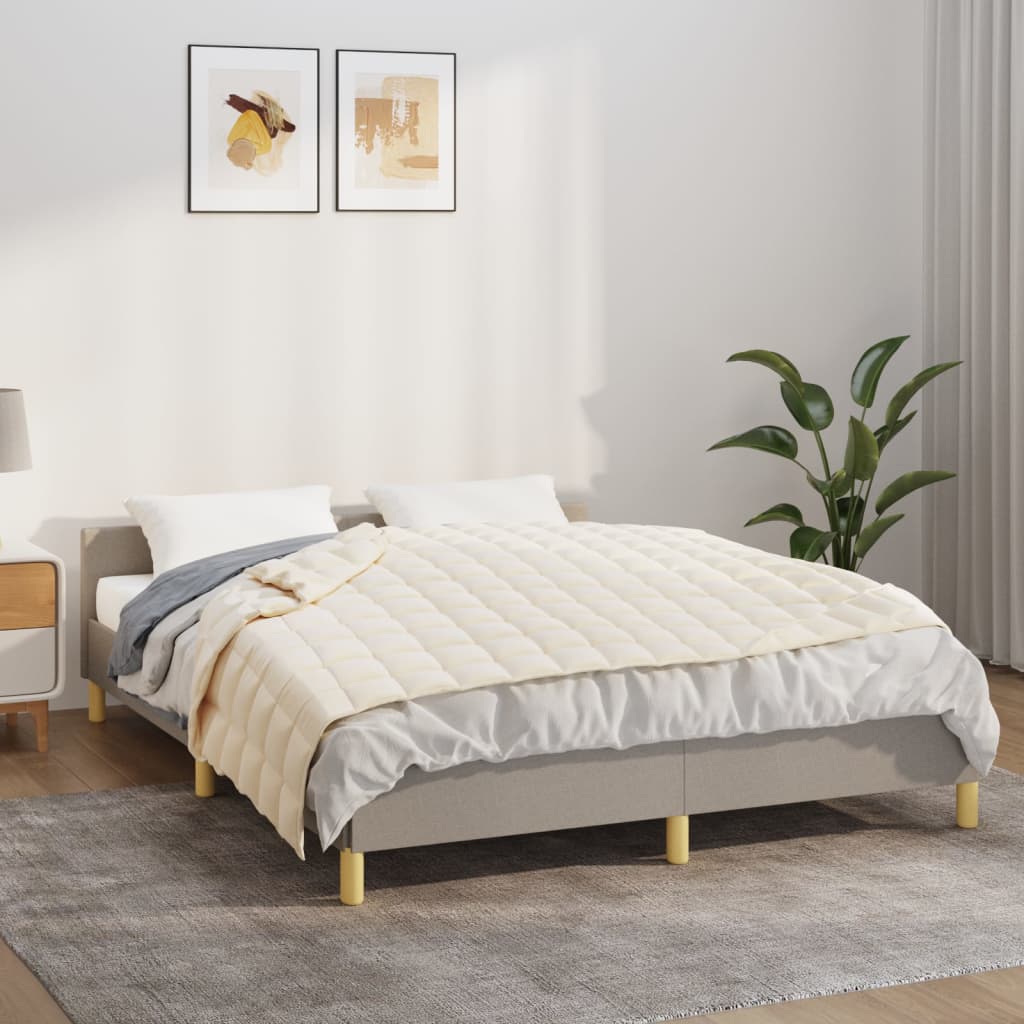 Couverture lestée Crème clair 138×200 cm 6 kg Tissu