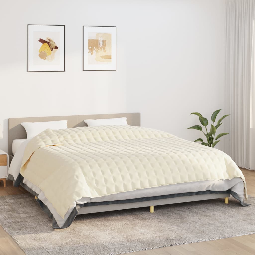 Couverture lestée Crème clair 220×260 cm 11 kg Tissu