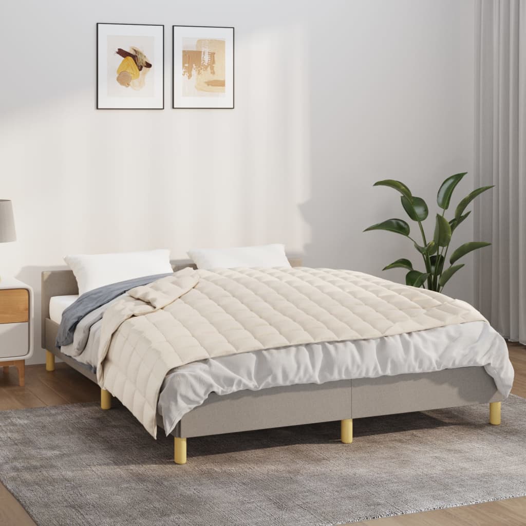 Couverture lestée Crème clair 137×200 cm 10 kg Tissu