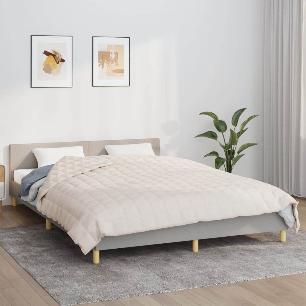 Couverture lestée Crème clair 220×240 cm 15 kg Tissu